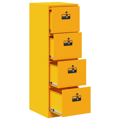 vidaXL File Cabinet Mustard Yellow 44 x 50 x 139 cm Cold-Rolled Steel 6
