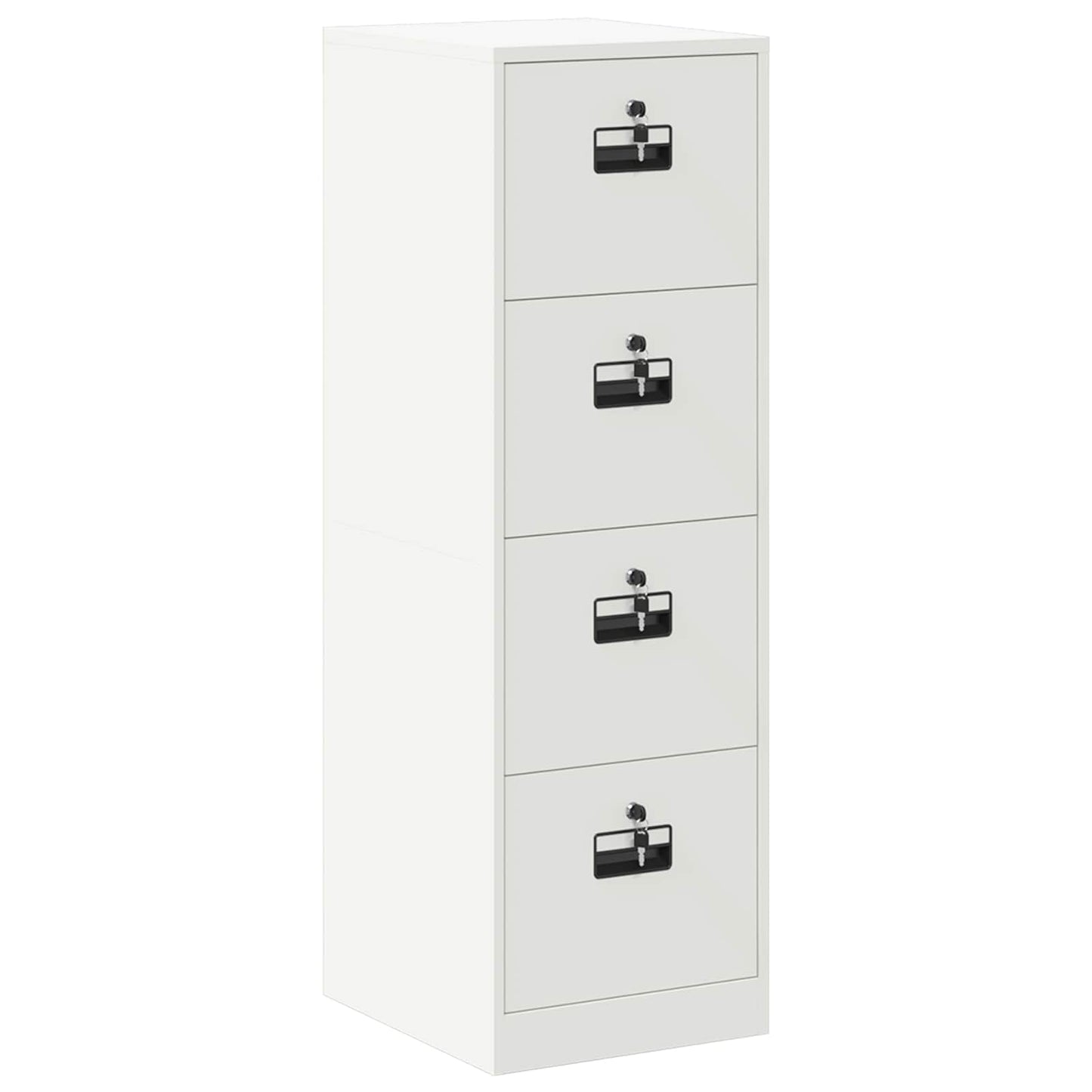 vidaXL File Cabinet Geometric White 44 x 50 x 139 cm Cold-Rolled Steel 2
