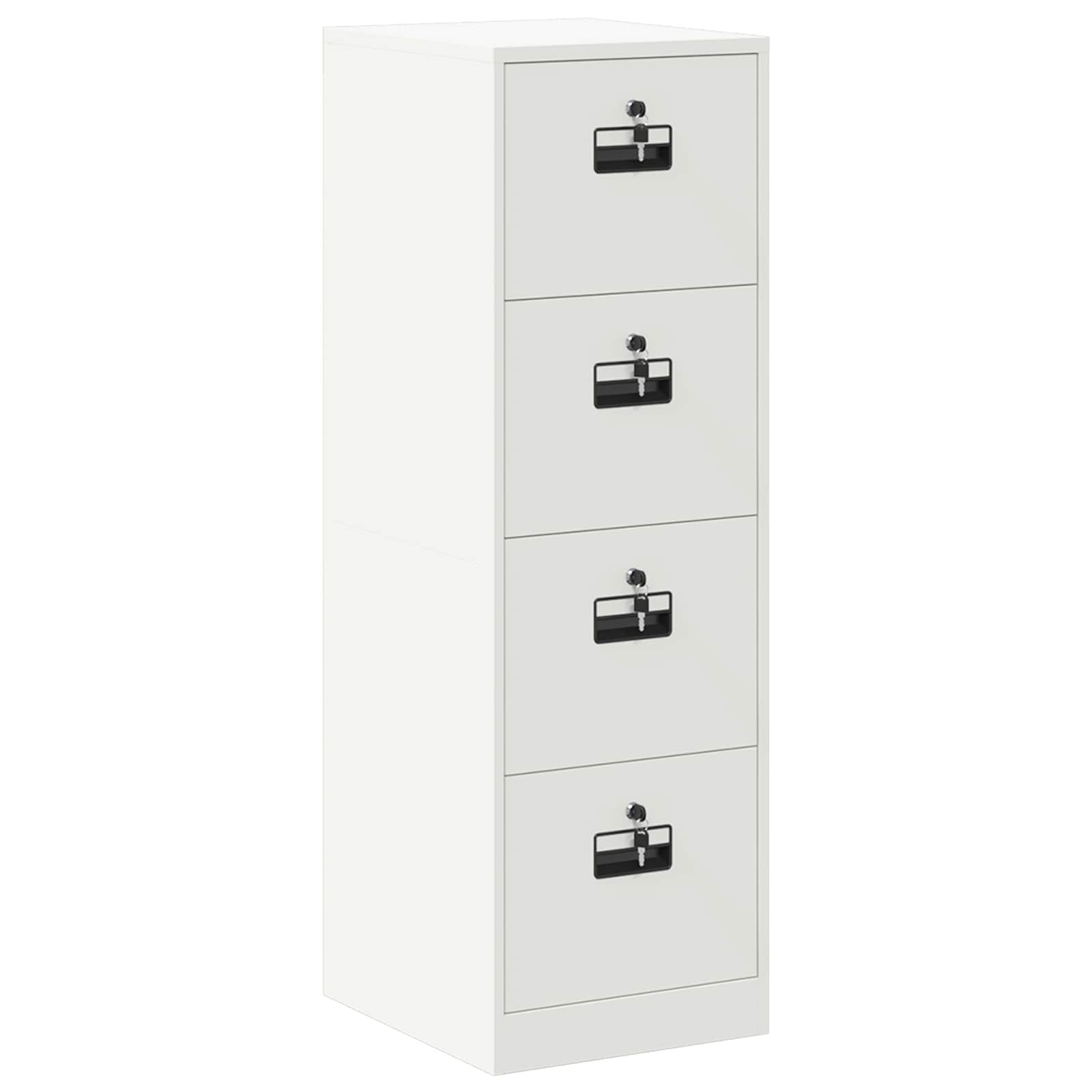 vidaXL File Cabinet Geometric White 44 x 50 x 139 cm Cold-Rolled Steel 2