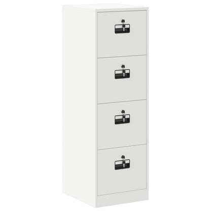vidaXL File Cabinet Geometric White 44 x 50 x 139 cm Cold-Rolled Steel 2