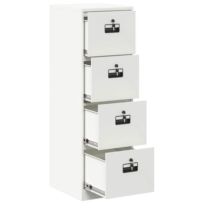 vidaXL File Cabinet Geometric White 44 x 50 x 139 cm Cold-Rolled Steel 6