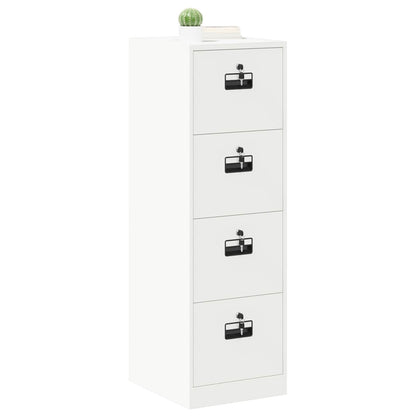 vidaXL File Cabinet Geometric White 44 x 50 x 139 cm Cold-Rolled Steel 3