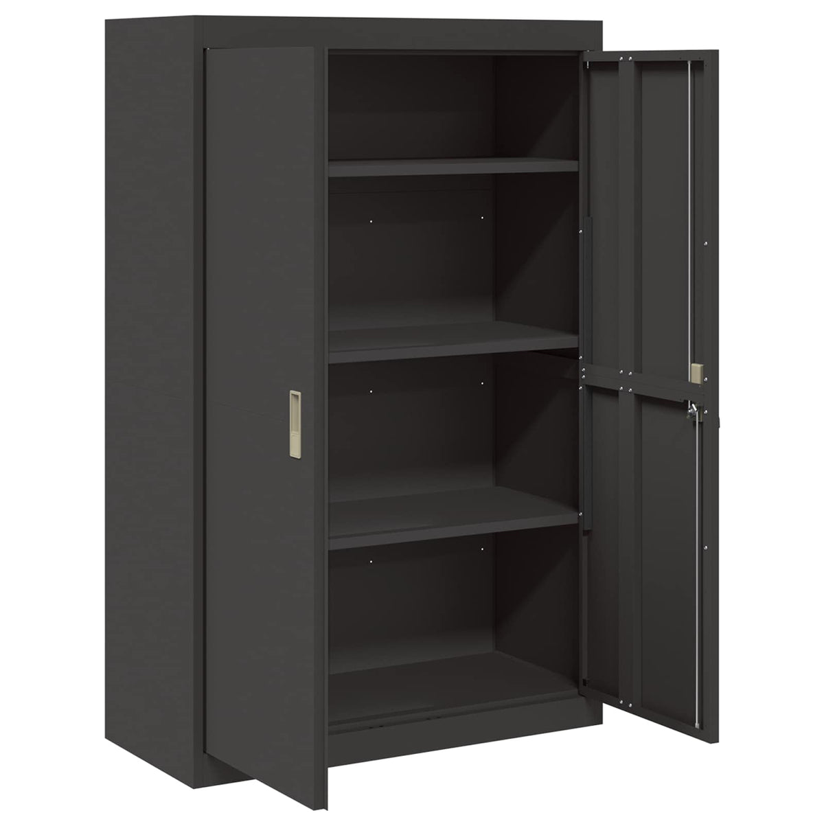 vidaXL Storage Cabinet Black 90 x 40 x 140 cm Steel 5