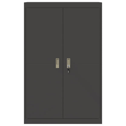 vidaXL Storage Cabinet Black 90 x 40 x 140 cm Steel 6