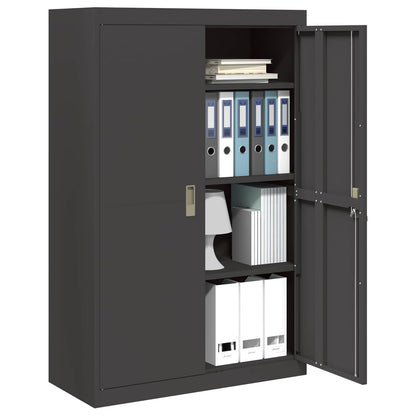 vidaXL Storage Cabinet Black 90 x 40 x 140 cm Steel 3