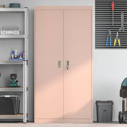vidaXL Storage Cabinet Pink 90 x 40 x 180 cm Steel 4