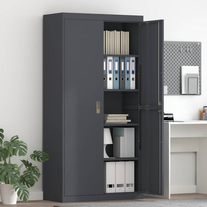 vidaXL Storage Cabinet Anthracite 90 x 40 x 180 cm Steel 1