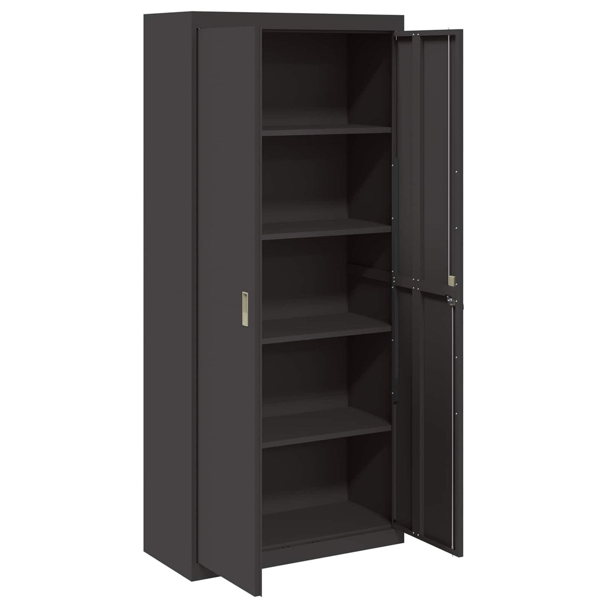 vidaXL Storage Cabinet Black 90 x 40 x 200 cm Steel 5