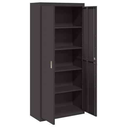 vidaXL Storage Cabinet Black 90 x 40 x 200 cm Steel 5