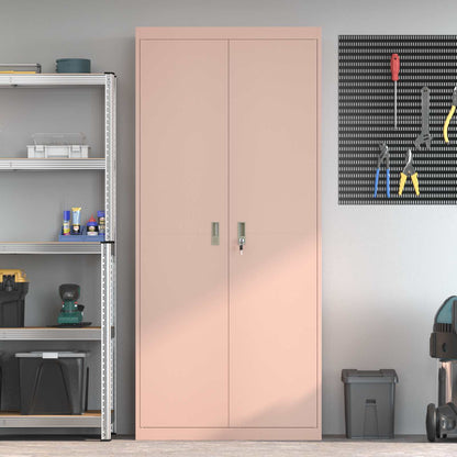 vidaXL Storage Cabinet Pink 90 x 40 x 200 cm Steel 4