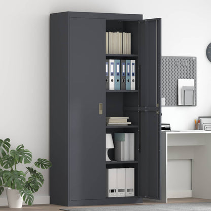 vidaXL Storage Cabinet Anthracite 90 x 40 x 200 cm Steel 1