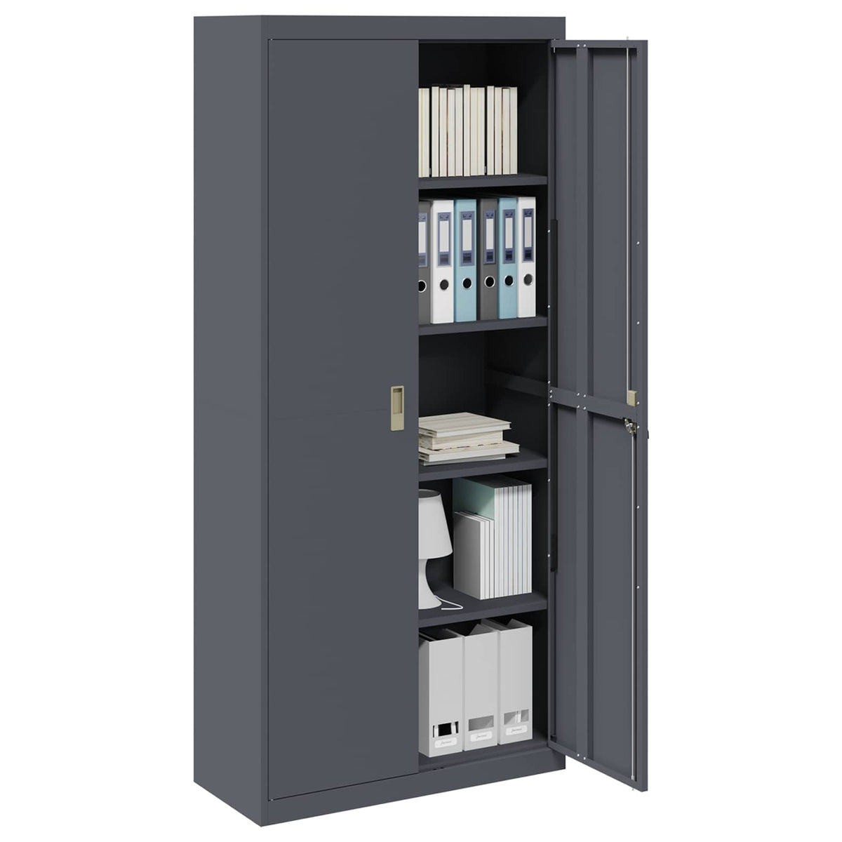 vidaXL Storage Cabinet Anthracite 90 x 40 x 200 cm Steel 3