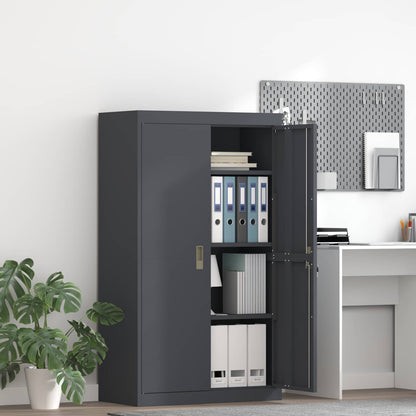 vidaXL Storage Cabinet Steel Width 80 cm Anthracite