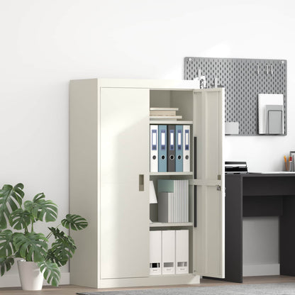 vidaXL Storage Cabinet Steel Width 80 cm White