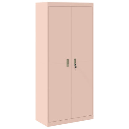 Storage Cabinet Steel Width 80 cm Pink 180 cm