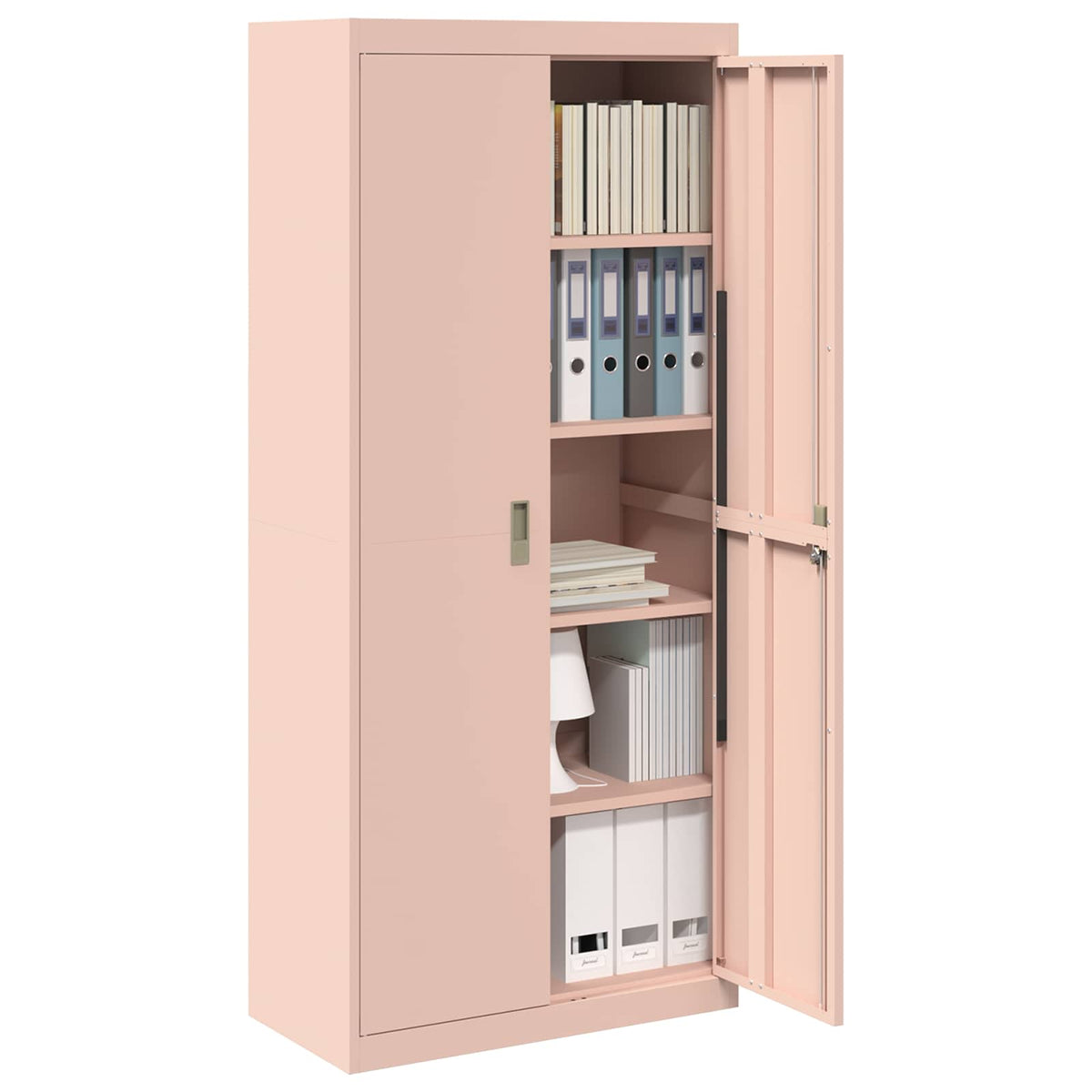 Storage Cabinet Steel Width 80 cm Pink 180 cm