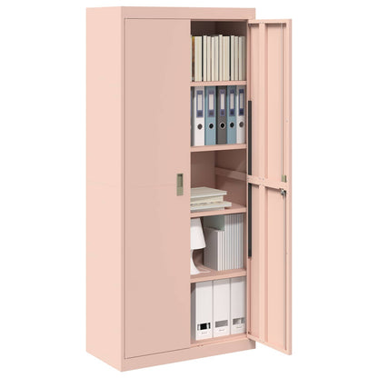 Storage Cabinet Steel Width 80 cm Pink 180 cm