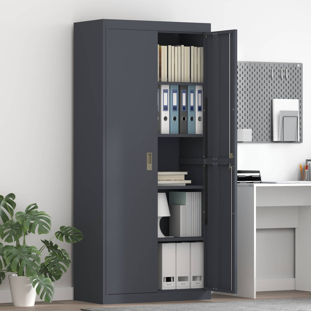 vidaXL Storage Cabinet Anthracite 80 x 40 x180 cm Steel 1