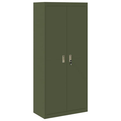 vidaXL Storage Cabinet Olive Green 80 x 40 x180 cm Steel 2