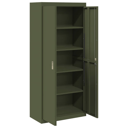 vidaXL Storage Cabinet Olive Green 80 x 40 x180 cm Steel 6