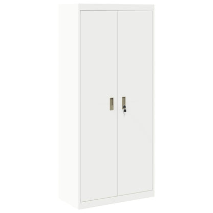 vidaXL Storage Cabinet White 80 x 40 x180 cm Steel 2