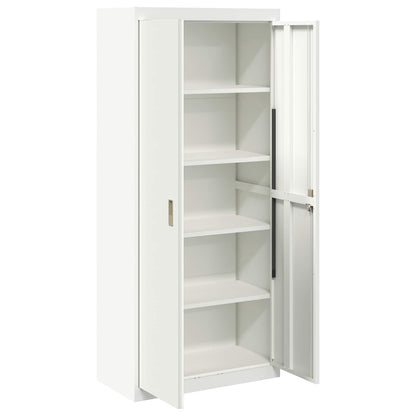 vidaXL Storage Cabinet White 80 x 40 x180 cm Steel 5