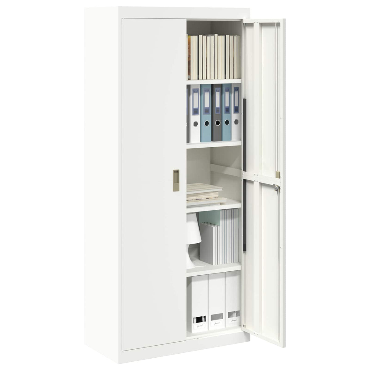 vidaXL Storage Cabinet White 80 x 40 x180 cm Steel 3