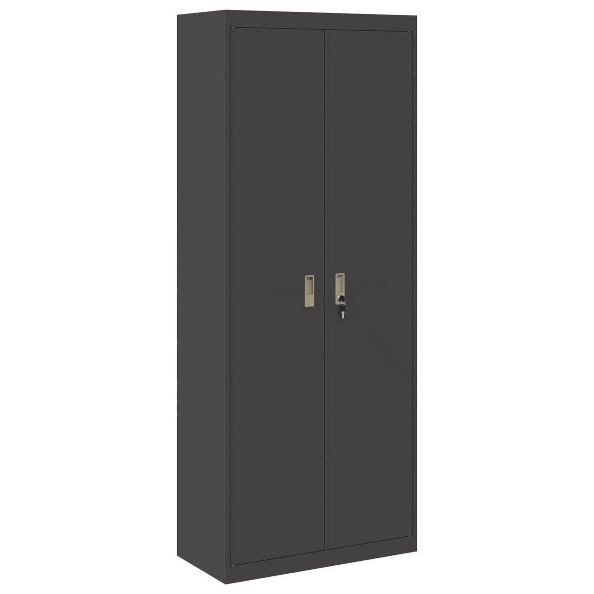 vidaXL Storage Cabinet Black 80 x 40 x200 cm Steel 2