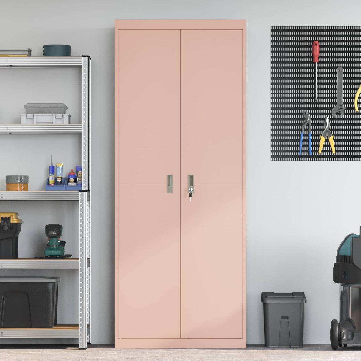 vidaXL Storage Cabinet Pink 80 x 40 x200 cm Steel 4