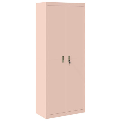 Storage Cabinet Steel Width 80 cm Pink 200 cm
