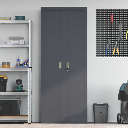 vidaXL Storage Cabinet Anthracite 80 x 40 x200 cm Steel 4