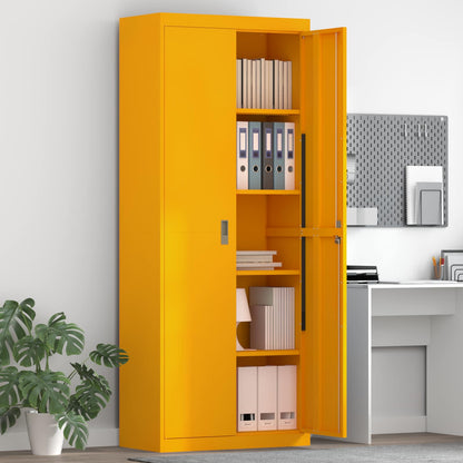 vidaXL Storage Cabinet Mustard Yellow 80 x 40 x200 cm Steel 1