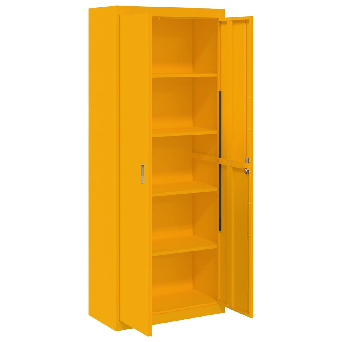 vidaXL Storage Cabinet Mustard Yellow 80 x 40 x200 cm Steel 5