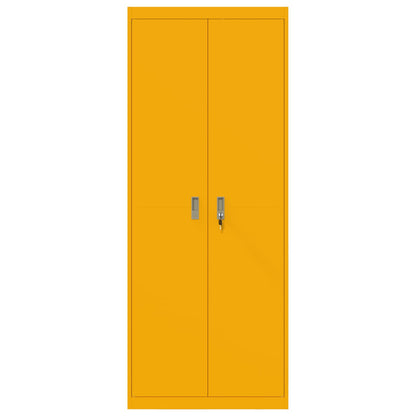 vidaXL Storage Cabinet Mustard Yellow 80 x 40 x200 cm Steel 6