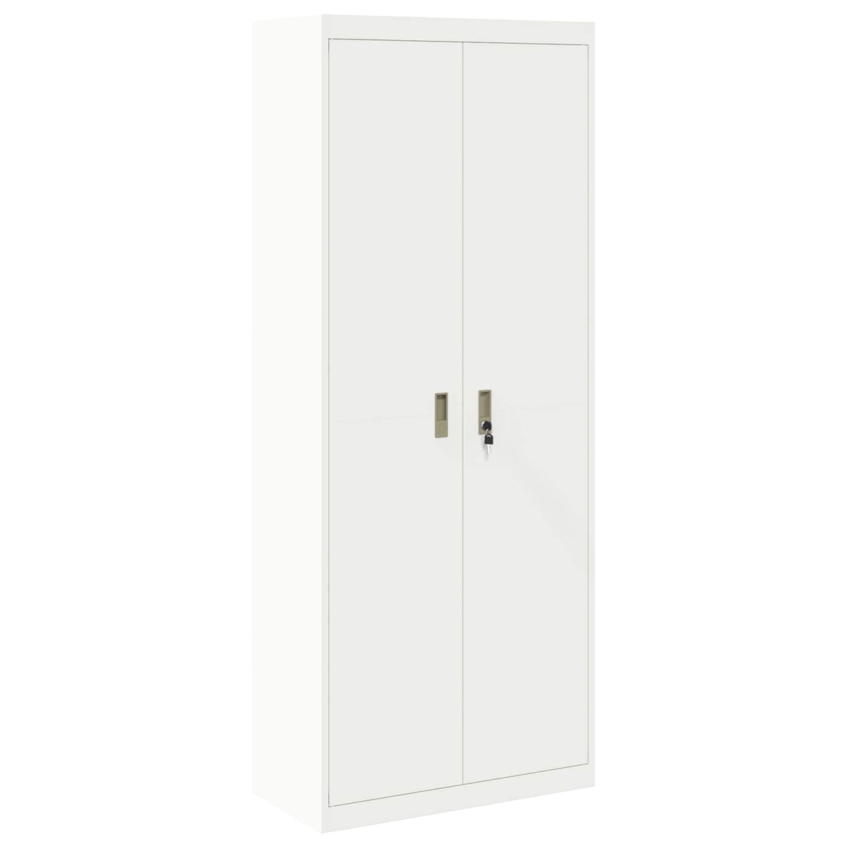 vidaXL Storage Cabinet White 80 x 40 x200 cm Steel 2