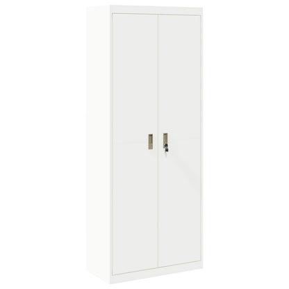 vidaXL Storage Cabinet White 80 x 40 x200 cm Steel 2