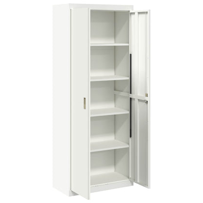 vidaXL Storage Cabinet White 80 x 40 x200 cm Steel 5
