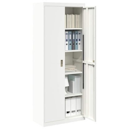 vidaXL Storage Cabinet White 80 x 40 x200 cm Steel 3