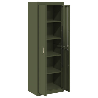 vidaXL Storage Cabinet Olive Green 60 x 40 x180 cm Steel 5