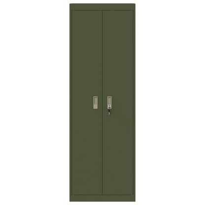 vidaXL Storage Cabinet Olive Green 60 x 40 x180 cm Steel 6