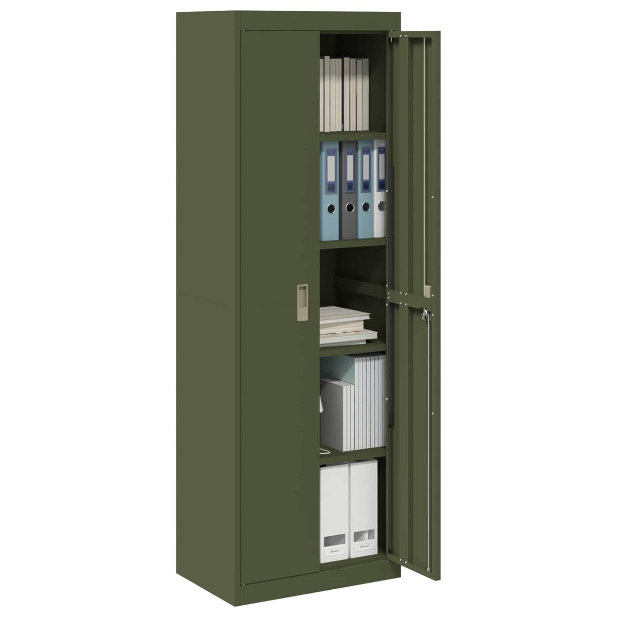 vidaXL Storage Cabinet Olive Green 60 x 40 x180 cm Steel 3