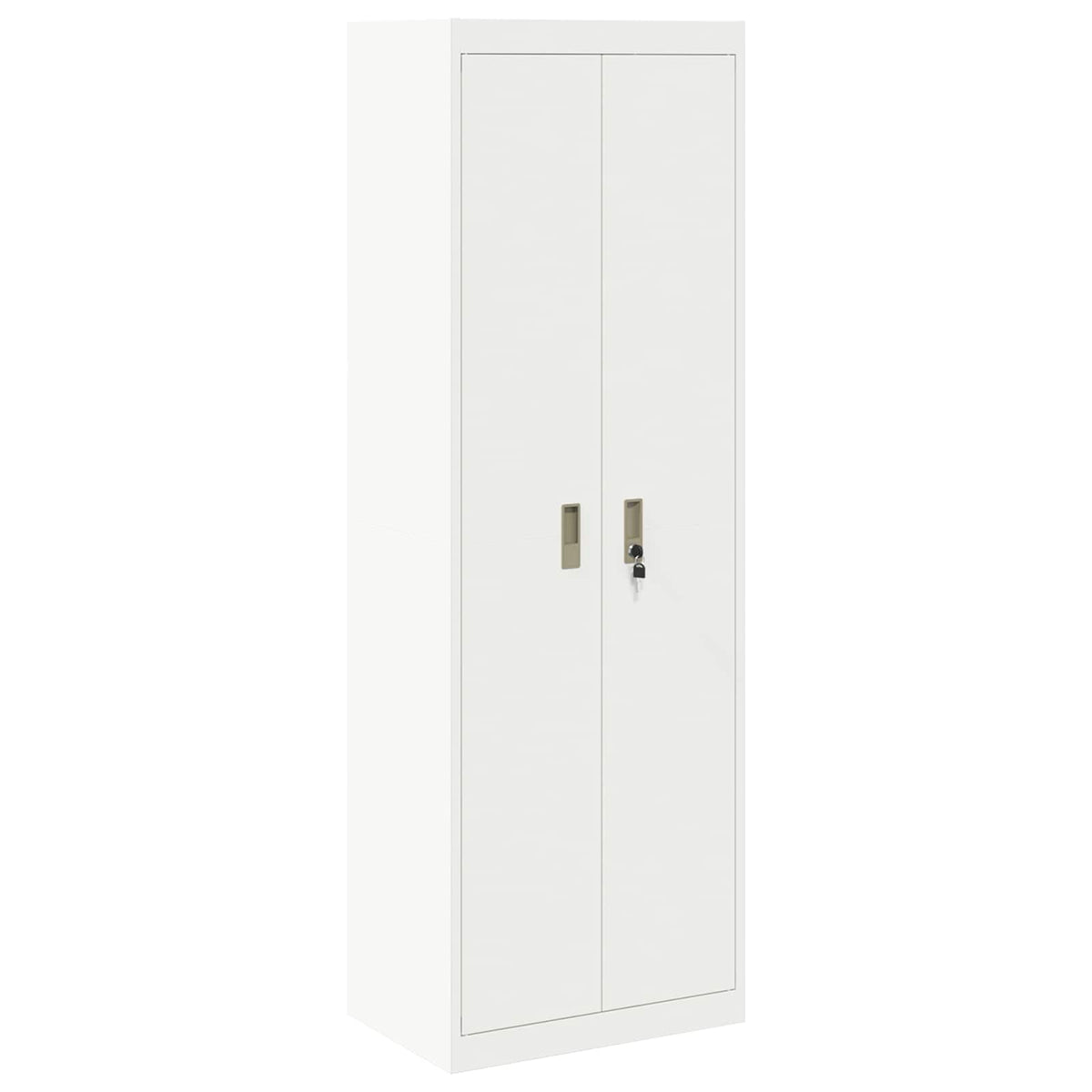 Storage Cabinet Steel Width 60 cm White 180 cm