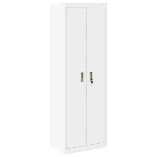 Storage Cabinet Steel Width 60 cm White 180 cm