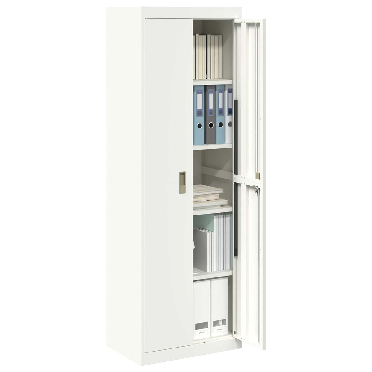vidaXL Storage Cabinet White 60 x 40 x180 cm Steel 3
