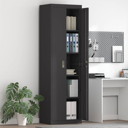 vidaXL Storage Cabinet Black 60 x 40 x200 cm Steel 1