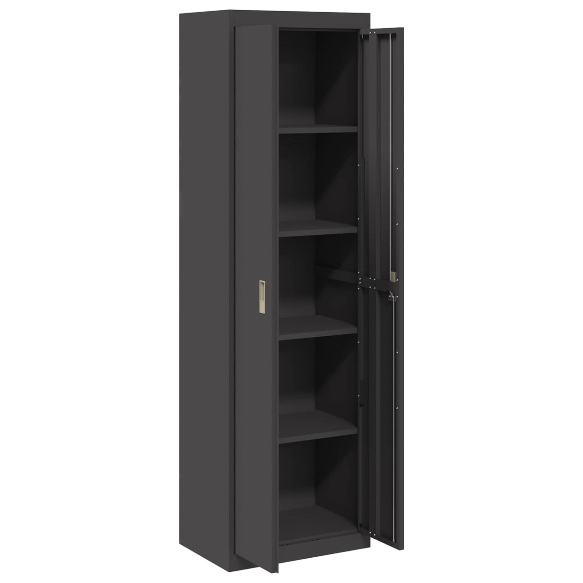 vidaXL Storage Cabinet Black 60 x 40 x200 cm Steel 5