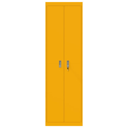 vidaXL Storage Cabinet Mustard Yellow 60 x 40 x200 cm Steel 6