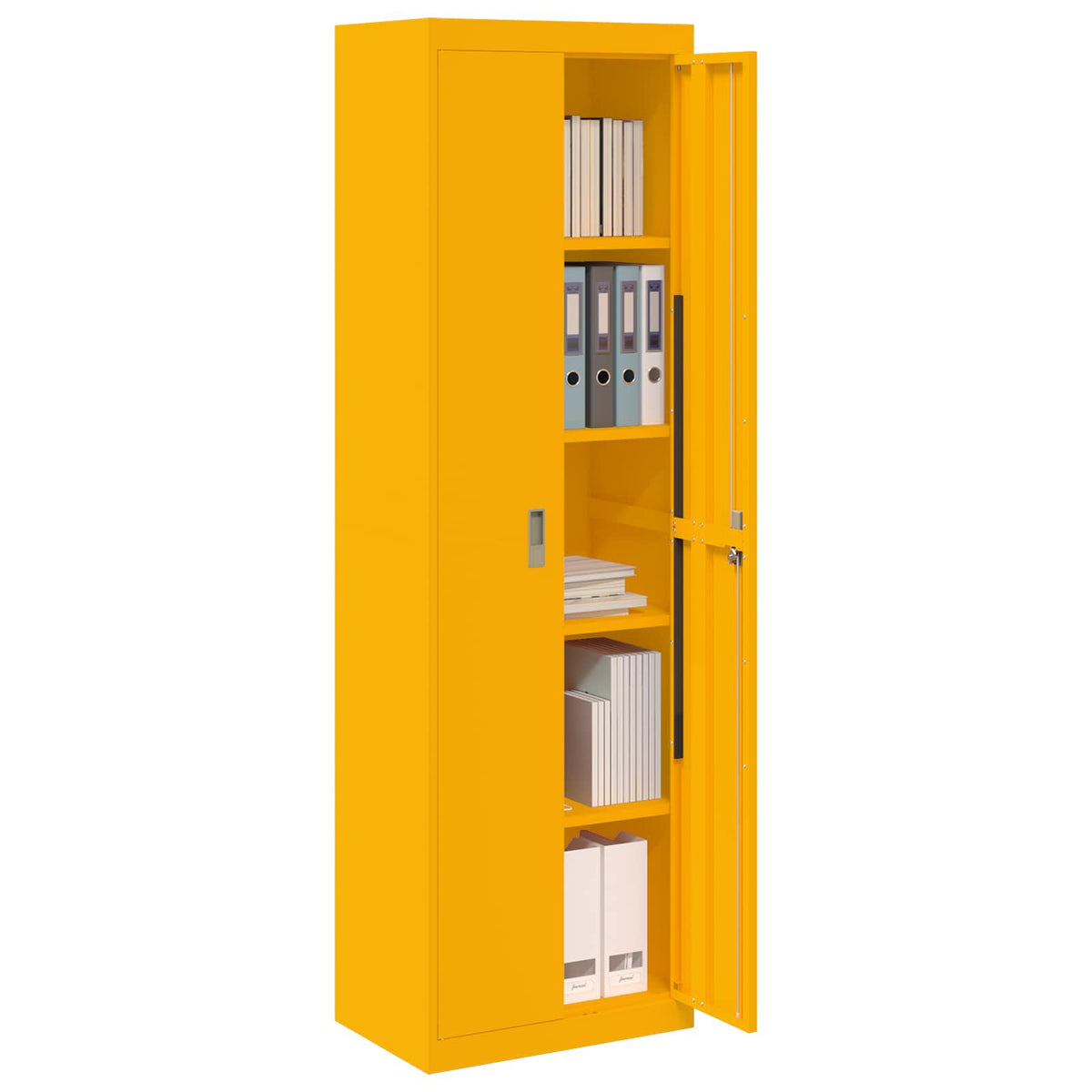 vidaXL Storage Cabinet Mustard Yellow 60 x 40 x200 cm Steel 3