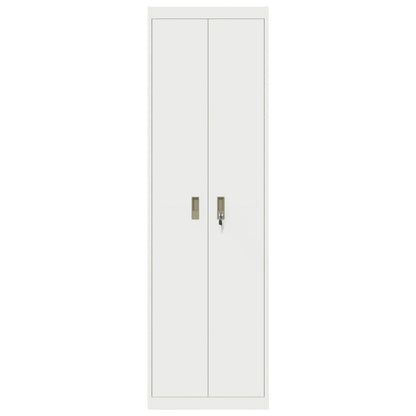 vidaXL Storage Cabinet White 60 x 40 x200 cm Steel 6