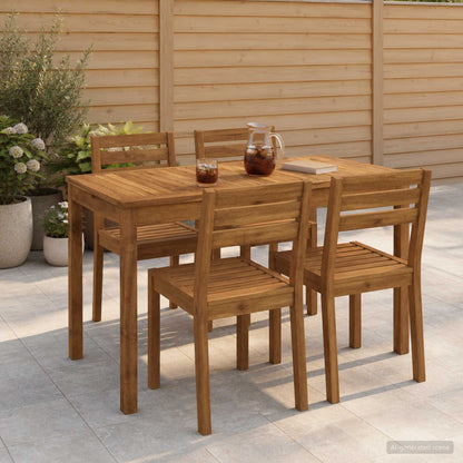 Garden Dinner Table Natural 108.5 cm 55 cm